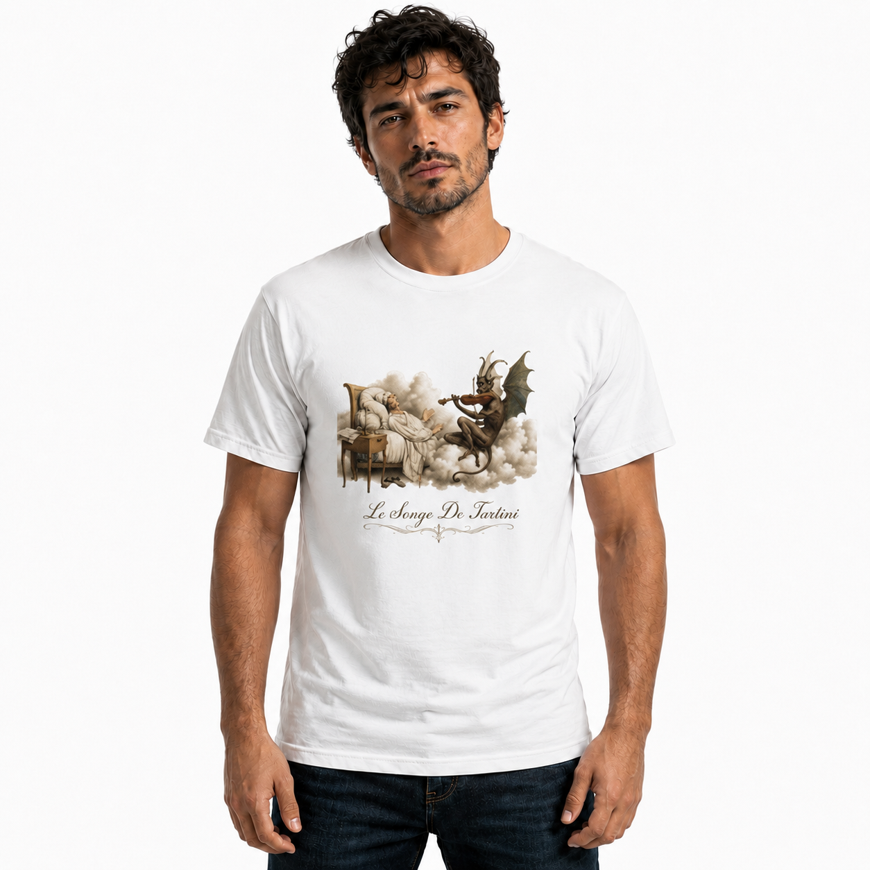 Tartini's Dream T-Shirt | Le Songe De Tartini Vintage Devil Art Graphic Tee