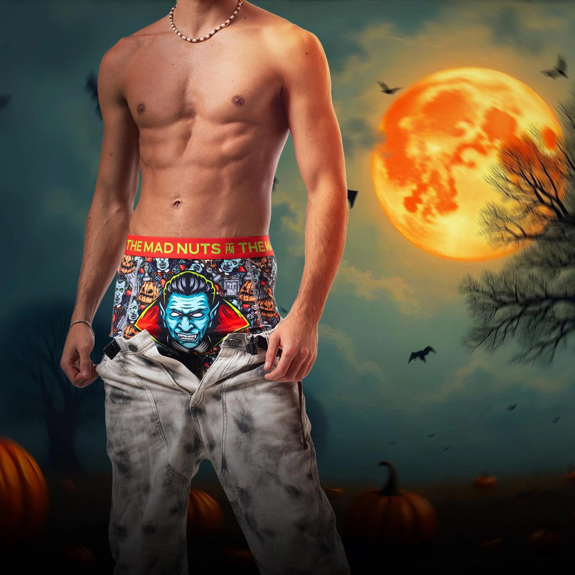 Vampire Boxer Shorts with background