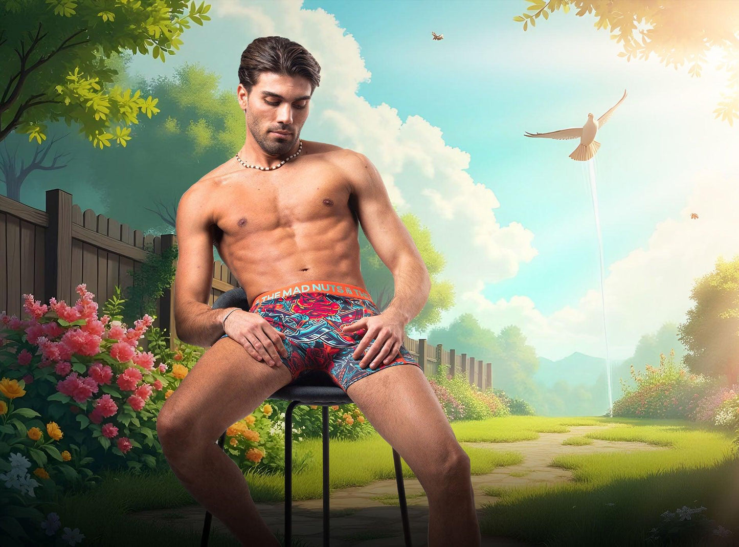 The Mad Nuts Boxer & Socks Subscription Flowers Edition