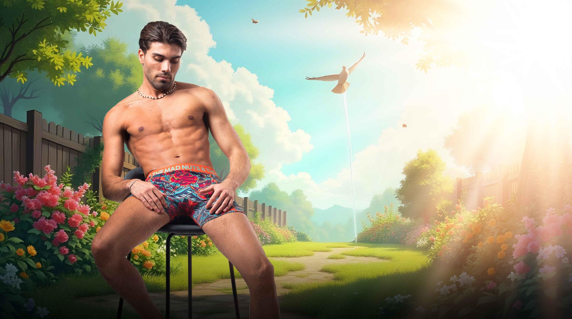 The Mad Nuts Boxer & Socks Subscription Flowers Edition