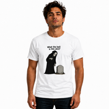 Funny Grim Reaper T-Shirt | "What The Hell Is This Shit?" Dark Humor Graphic Tee