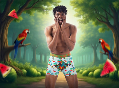 The Mad Nuts Boxer & Socks Subscription Parrots Edition